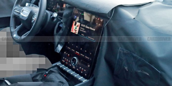 2025 GMC Terrain SUV Spied with Acadia's Supersized Touchscreen