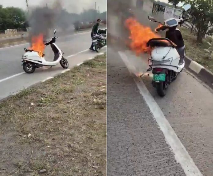 Ola S1 scooter catches fire