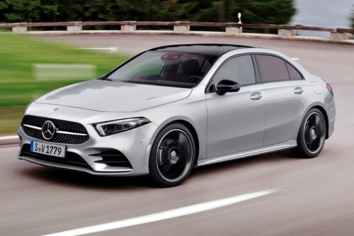 2019-2022 Mercedes-Benz A-Class Sedan Front View Driving