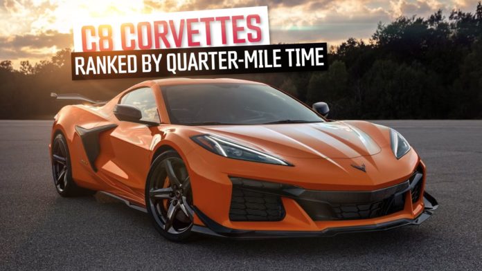 Every C8 Chevrolet Corvette Model Ranked By Its Quarter-Mile Time