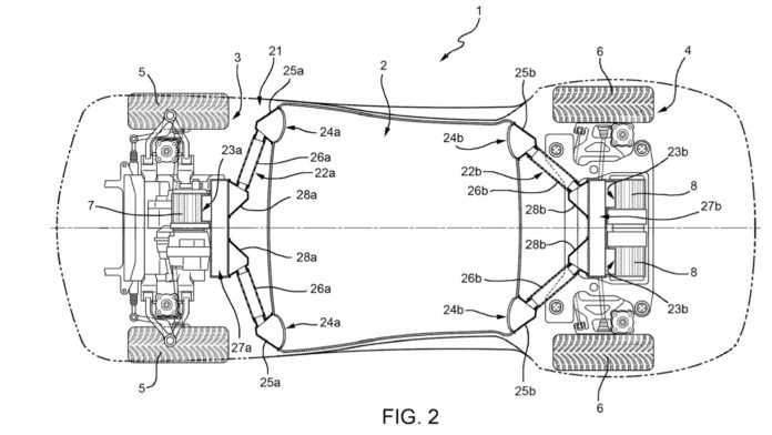 Ferrari patents 3-motor electric car with sound generators