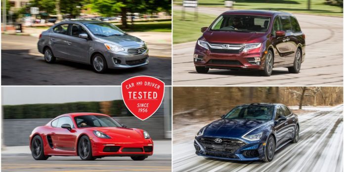 Mitsubishi Mirage G4, Honda Odyssey Have the Most Responsive Engines We've Tested, Porsche Cayman the Least