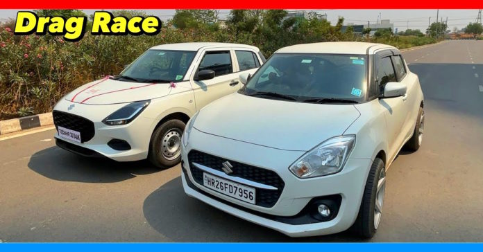 old maruti swift vs new swift drag race