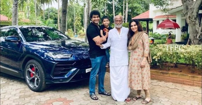 Rajnikanth with Lamborghini Urus