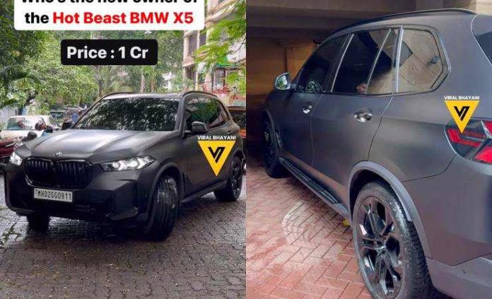 Arhaan Khan matte Black BMW X5