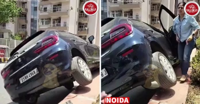 Woman crashes Baleno