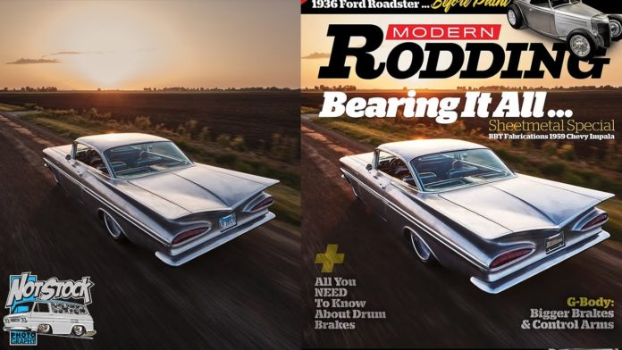 Cruising Cornfields – 1959 Impala in Bare Metal by BBT Fabrications – Magazine Cover Shoot