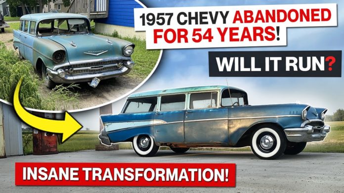 Will It Run?!? Mortske Finds A 1957 Chevrolet Station Wagon That’s Been Abandoned for 54 Years! Stunning Transformation!