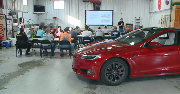 Eastman Fire department trains to manage electric vehicle accidents safely