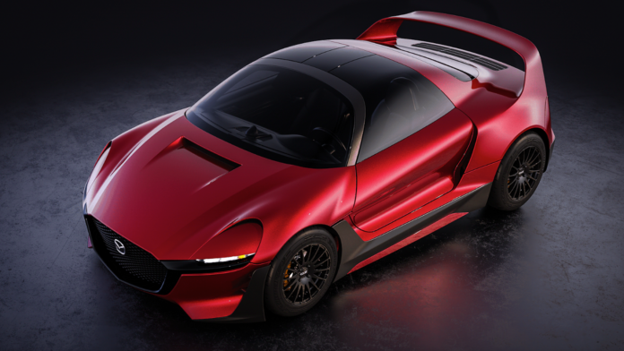 Mazda Miata's Gullwinged Baby Brother Looks Like Mini Sports Car Perfection